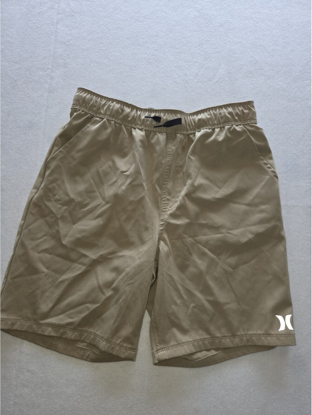 Hurley Boys Tan Drawstring Shorts Size 14/16 CB2 0024